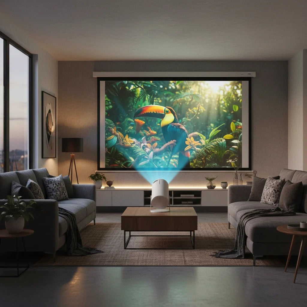 RetroCinema™ Pro 4K Projector – Cozy Movie Nights in Seconds